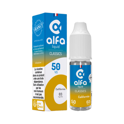 E Liquide CALIFORNIA 50/50 10 ml - Alfaliquid | Cigusto | Cigarette electronique, Eliquide