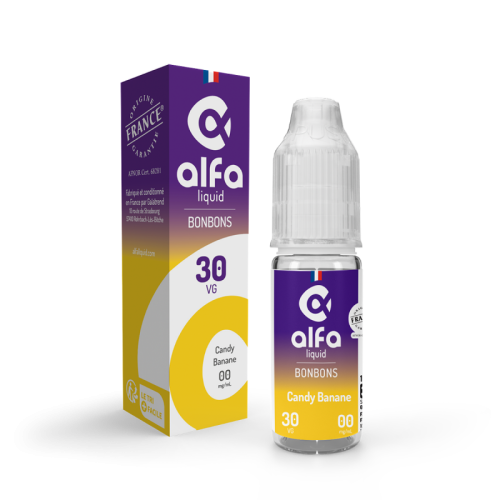 E Liquide Candy Banane 70/30 10 ml - Alfaliquid | Cigusto | Cigusto | Cigarette electronique, Eliquide