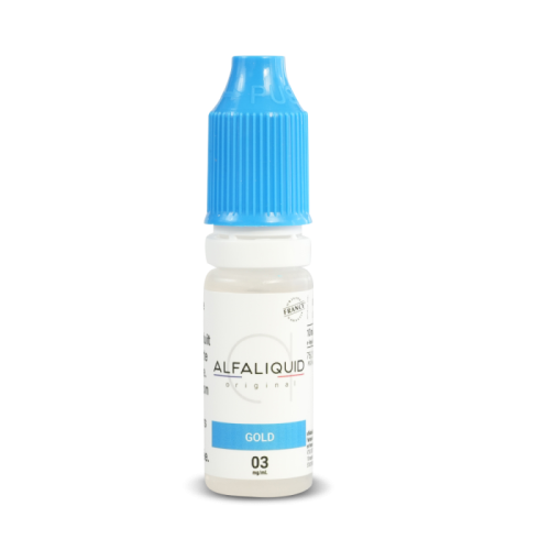 E Liquide pour cigarette electronique GOLD 10 ml Alfaliquid | Cigusto | Cigarette electronique, Eliquide