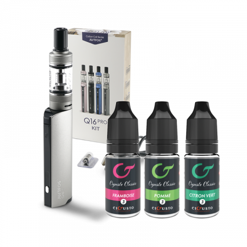 Pack Q16 Pro Justfog + 3 eliquides Cigusto multifruits | Cigusto | Cigarette electronique, Eliquide