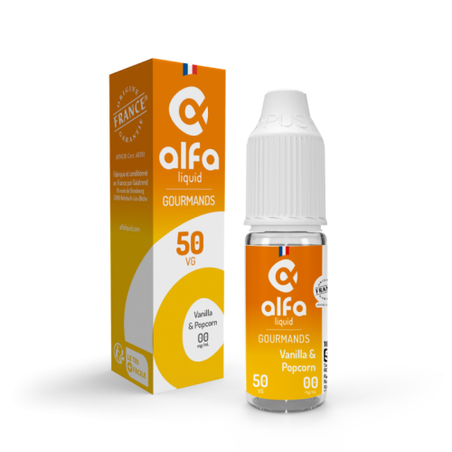 E Liquide Vanilla&Popcorn 50/50 10 ml - Alfaliquid | Cigusto | Cigusto | Cigarette electronique, Eliquide